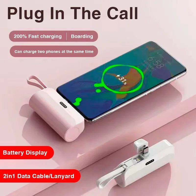 10000mah Mini Portable Power Bank External Battery Plug Play Powerbank Two Ports Battery Safe Power Bank For Iphone Huawei ﻿